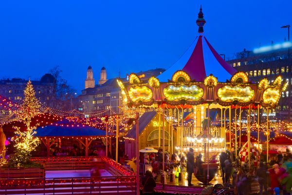 Weihnachtsmarkt in Zürich, Schweiz