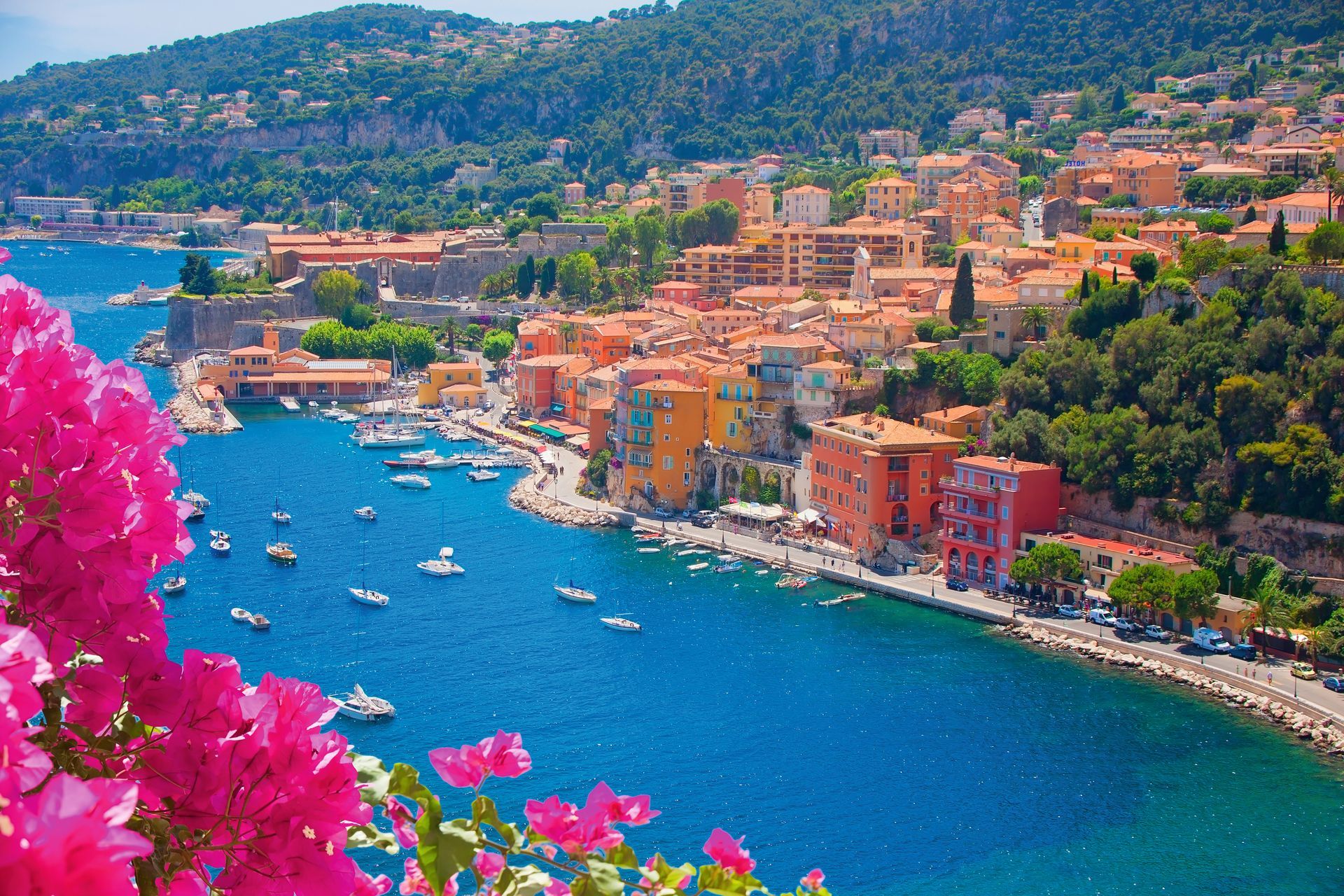 Panorama von Villefranche sur Mer, Côte d’Azur, France