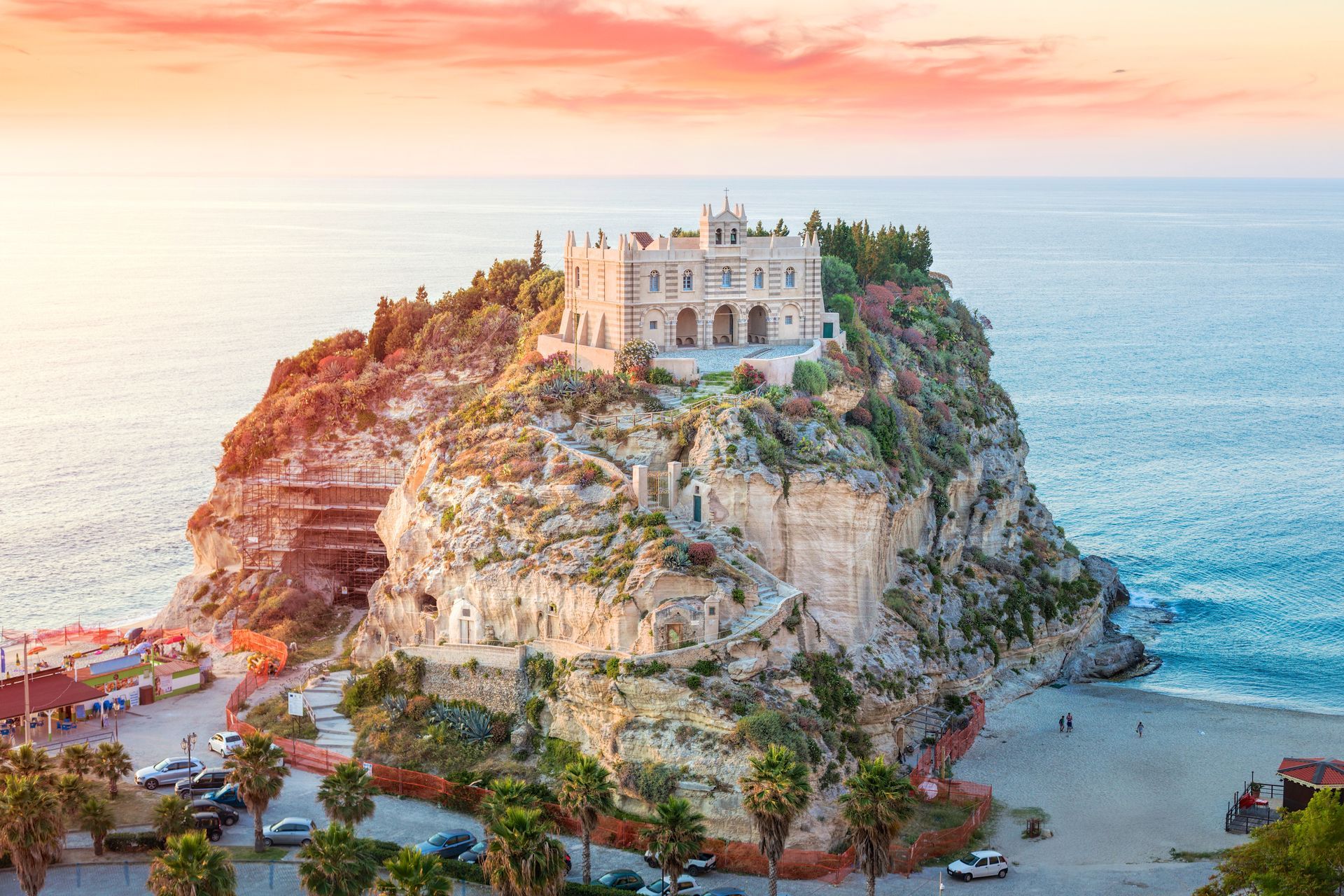 Santa Maria dell'Isola at sunset - Tropea, Calabria, Italy