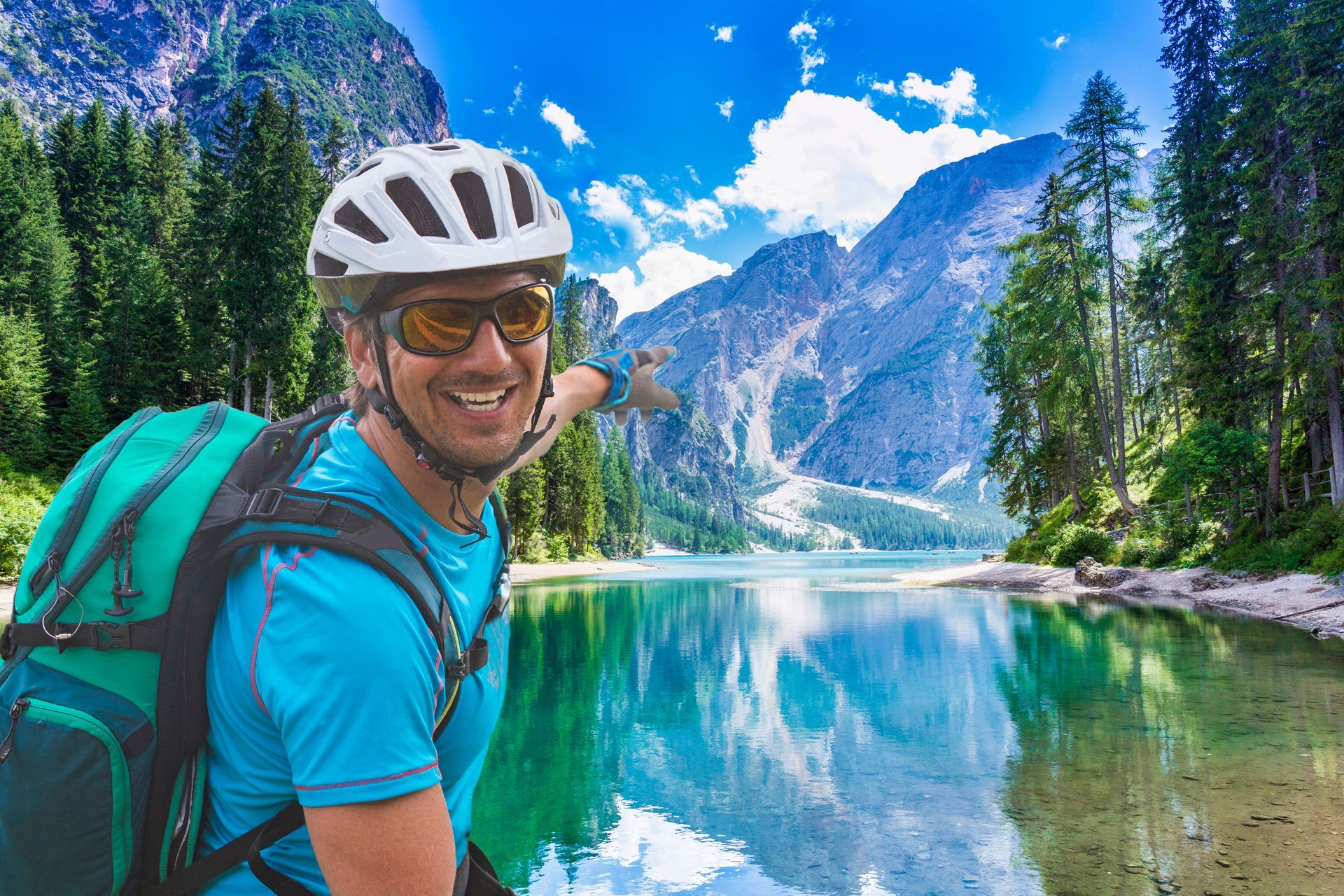 Südtirol, Pragser Wildsee mit Seekofel
